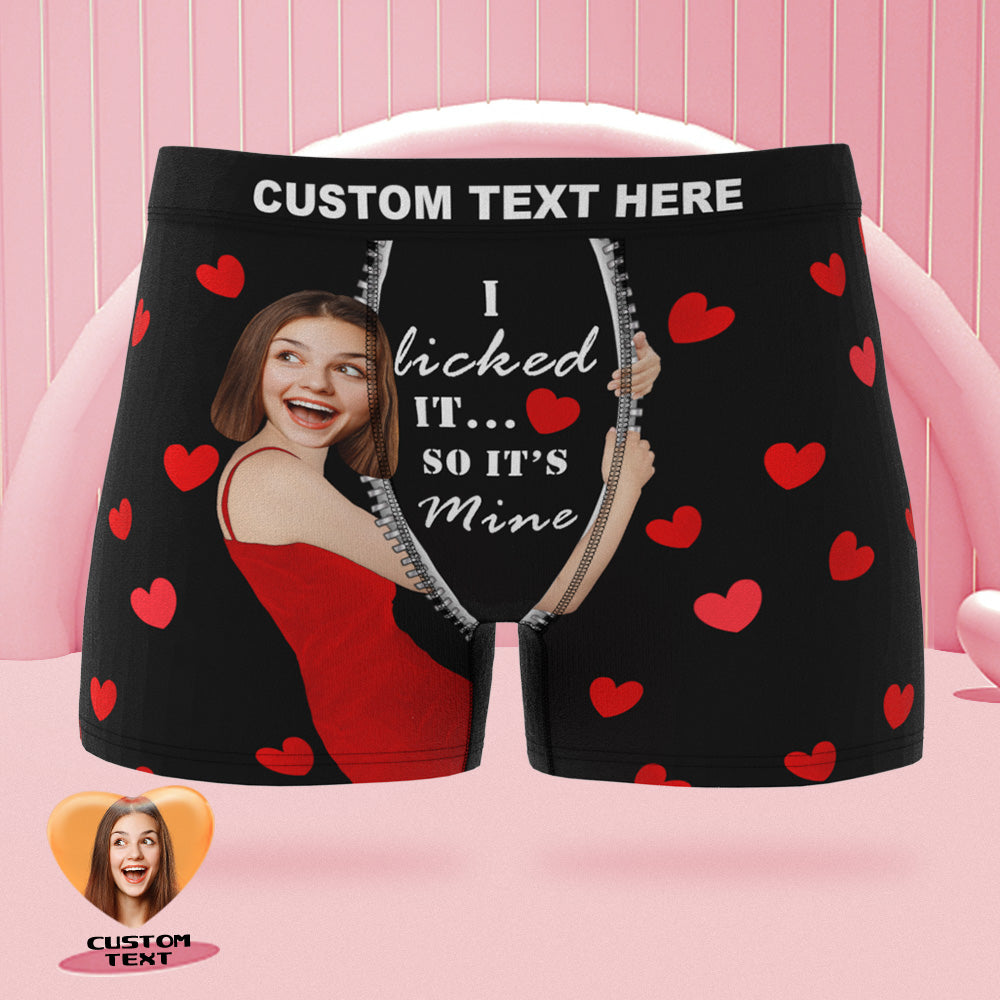 I Licked It So It's Mine Boxers - Custom Face Boxers