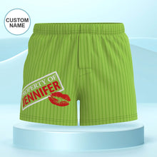 Custom Name Multicolor Striped Print Boxer Shorts Personalized Casual Underwear Gift for Him - MyFaceBoxerUK