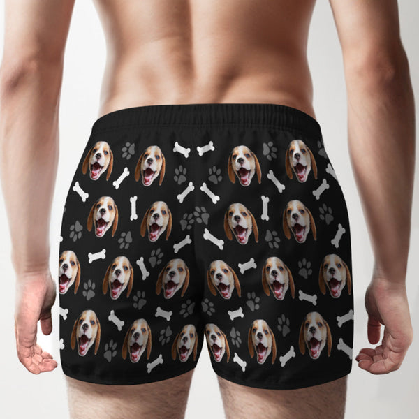 Custom Dog Face Multicolor Boxer Shorts Personalized Casual Underwear Gift for Him - MyFaceBoxerUK