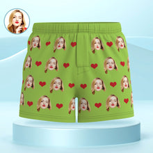 Custom Face Multicolor Boxer Shorts Love Hearts Personalized Photo Underwear Gift for Him