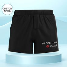 Custom Name Multicolor Boxer Shorts Property of You Personalized Photo Underwear Gift for Him