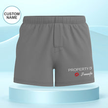 Custom Name Multicolor Boxer Shorts Property of You Personalized Photo Underwear Gift for Him