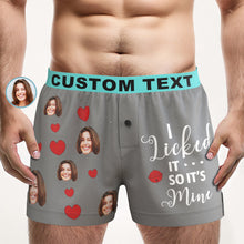 Custom Face Boxer Shorts I LICKED IT Personalized Waistband Casual Underwear for Him - MyFaceBoxerUK