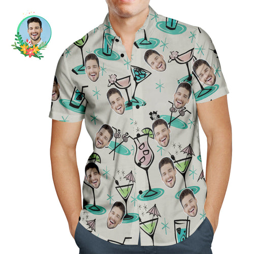 Custom Cocktail Party Hawaiian Shirt Personalized Face Shirt