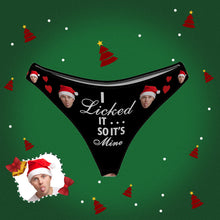 Christmas Gifts Personalize Face Thong - I Licked so it's Mine