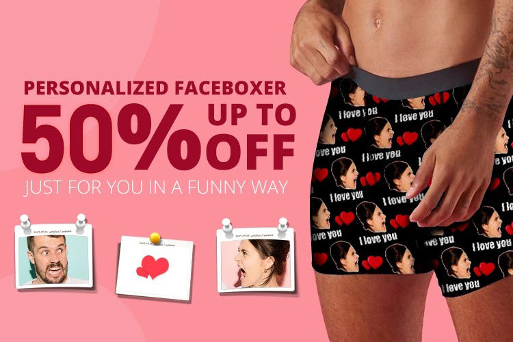 Custom Underwear Personalized Face Boxer Briefs for Men with Photo Funny  Underpants for Valentine's Day