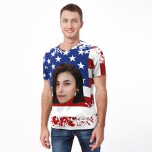 Custom Face American Flag T-shirt