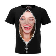 Custom Face Zipper All Over Print T-shirt