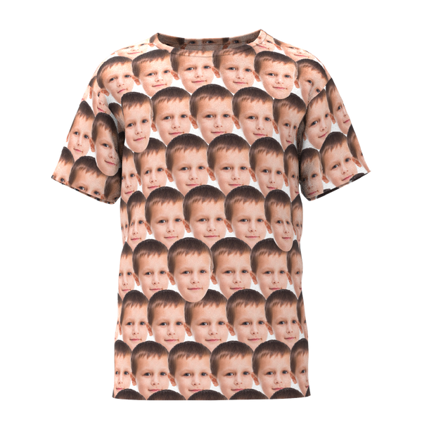 Custom Face Mash Kid Funny T-shirt All Over Print
