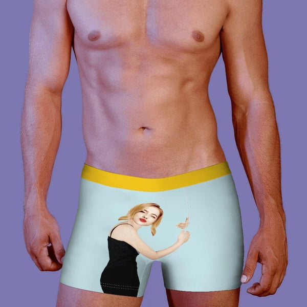 Custom Face On Hug Body Boxer Shorts Personalised Underwear
