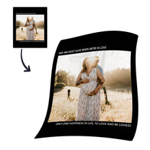 Personalised Photo Blanket Fleece with Text
