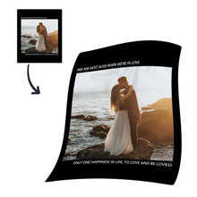 Personalised Photo Blanket Fleece with Text