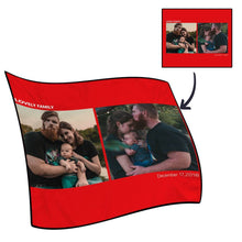 Personalised Photo Blanket Fleece with Text - 2 Photos
