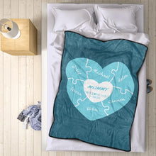 Personalised 3 Names Blanket - Fleece Blanket Love You to Pieces