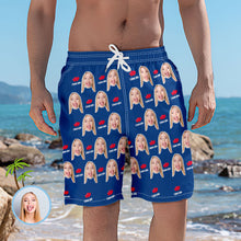 Men's Custom Face Elastic Beach Short Pants - I Love You - MyFaceBoxerUK