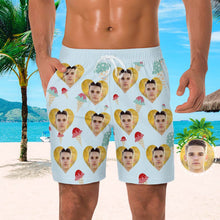 Men's Custom Photo Beach Shorts Custom Men's Shorts Ice Cream Design - MyFaceBoxerUK