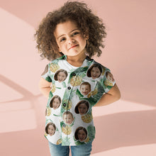 Custom Face Shirt Women's and Kids Hawaiian Shirts Short Sleeve Shirt Mother's Day Gift Pineapple