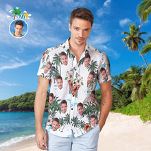 Custom Face Hawaiian Shirt Men's Popular All Over Print Hawaiian Beach Shirt Holiday Gift - Hawaiian Style Flowers - MyFaceBoxerUK