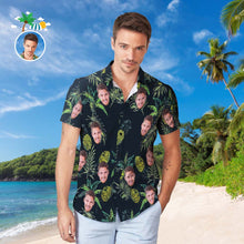Custom Face Hawaiian Shirt Men's Popular All Over Print Hawaiian Beach Shirt Holiday Gift - Tropical Pineapple - MyFaceBoxerUK