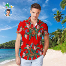 Custom Face Hawaiian Shirt Men's Popular All Over Print Hawaiian Beach Shirt Gift - Coconut Trees and Birds - MyFaceBoxerUK