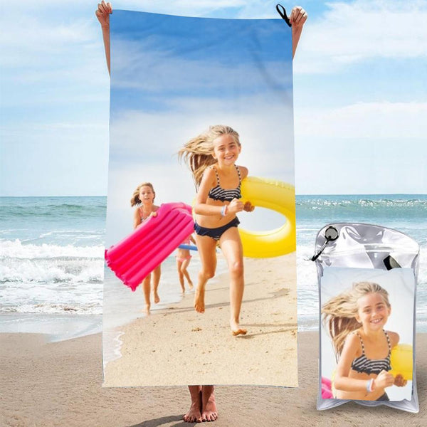 Personalised Bath Towels Custom Print Beach Towels Quick-dry Ultrafine Fiber My Best Friends