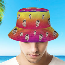 Custom Bucket Hat Unisex Face Bucket Hat Personalized Wide Brim Outdoor Summer Cap Hiking Beach Sports Hats Tie Dye Style Multicolor - MyFaceBoxerUK
