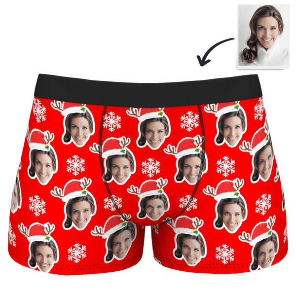 Men's Customized Christmas Santa Boxer Shorts