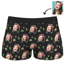Men's Christmas Gifts Solid Color Customized Face Boxer Shorts