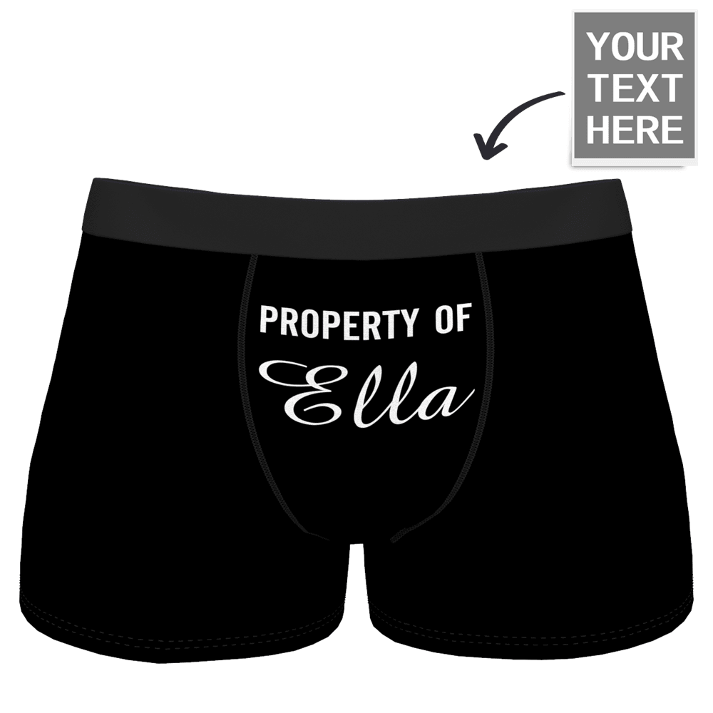 Men's Personalised Name Colorful Property of Boxer Shorts