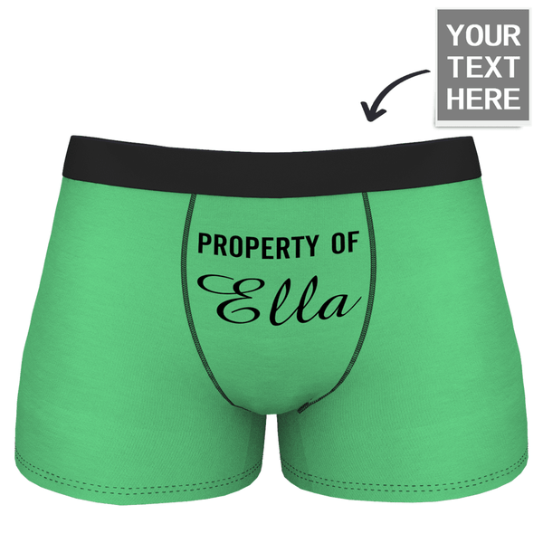 Custom Men's Face And Name Colorful Boxer Shorts