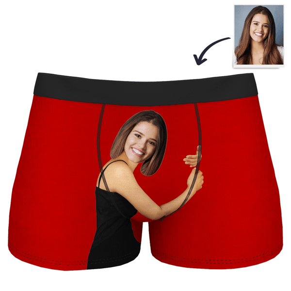 Personalised boxers briefs with picture custom underwear briefs gift for husband boyfriend Wedding Birthday