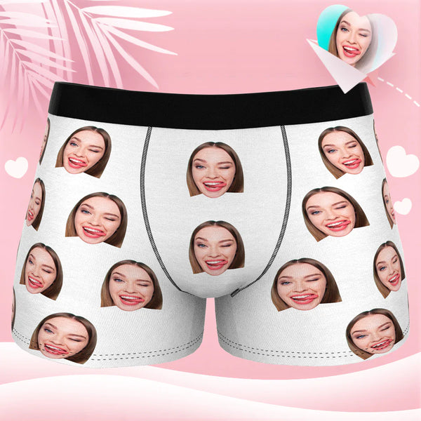 Men's Customized Colorful Face Boxer Shorts
