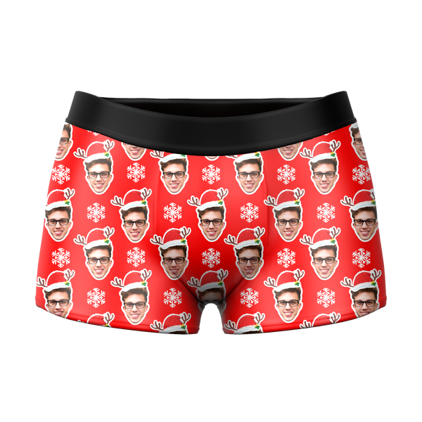 Men's Customized Christmas Santa Boxer Shorts