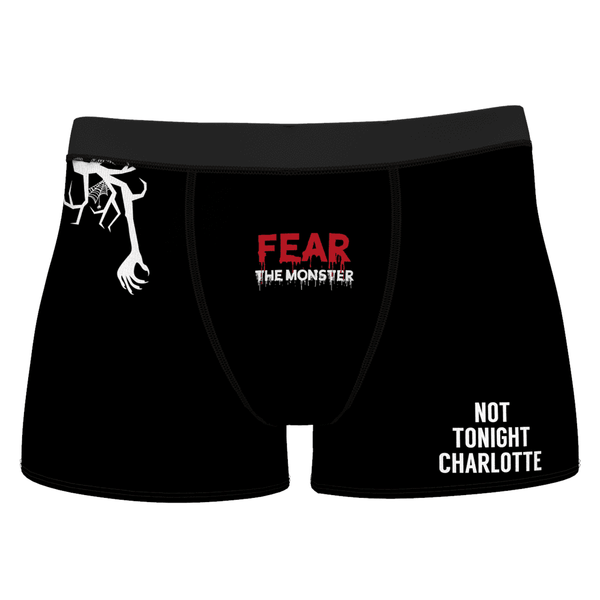 Men's Custom Halloween Fear the Monster Boxer Shorts