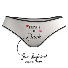 Couple Plain Women's Custom Name Property of Colorful Panties - heart
