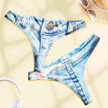 Denim-Inspired Women's Thong Denim Panties Gift for Her - MyFaceBoxerUK