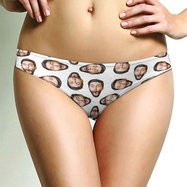 Custom Multi Face Women's Thong Personalised Funny Gifts For Her - MyFaceBoxerUK