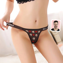Custom Face Panties Classic Love Heart Personalized Waistband Engraved Thong Gift for Her - MyFaceBoxerUK