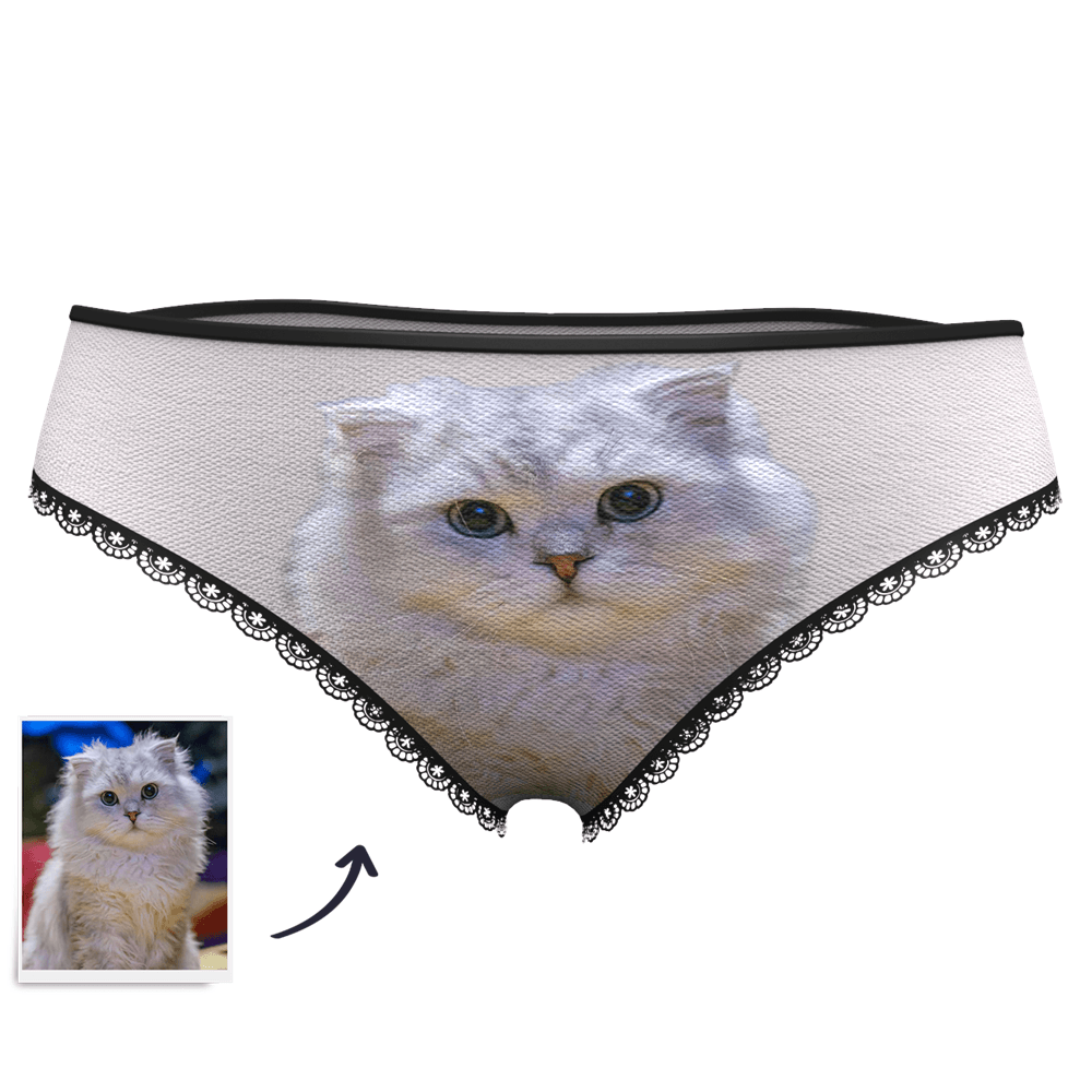 Custom Face Women's Panties Big Cat