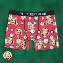 Custom Face Boxer Briefs Personalized Baseball Sports Boxers Gift for Him - MyFaceBoxerUK