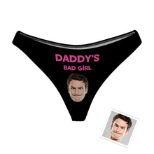 Daddy's Bad Girl Women's Custom Face Thong Sexy Naughty Panty Gift for Hot Wife - MyFaceBoxerUK