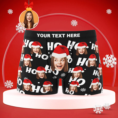 Custom Face Boxers Briefs Personalised Men's Shorts With Girlfriend Photo Christmas Gifts - MyFaceBoxerUK