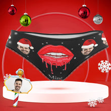 Custom Face Underwear Personalised Women High-Cut Briefs Panties Christmas Gift - Lips - MyFaceBoxerUK