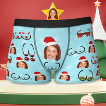 Custom Face Christmas Bust Boxer Briefs Funny Personalised Face Underwear Christmas Gift - MyFaceBoxerUK