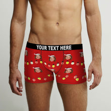Custom Face Christmas Lights Boxer Briefs Funny Personalised Face Underwear Christmas Gift - MyFaceBoxerUK