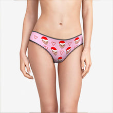 Custom Face Pink Christmas Candy Women's Panties Personalised Pink Christmas Gift - MyFaceBoxerUK