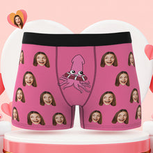 Custom Face Boxer Briefs Naughty Octopus Personalised Funny Valentine's Day Gift for Him - MyFaceBoxerUK