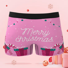 Custom Face Christmas Boxer Briefs Santa is Here Personalised Funny Christmas Gift - MyFaceBoxerUK