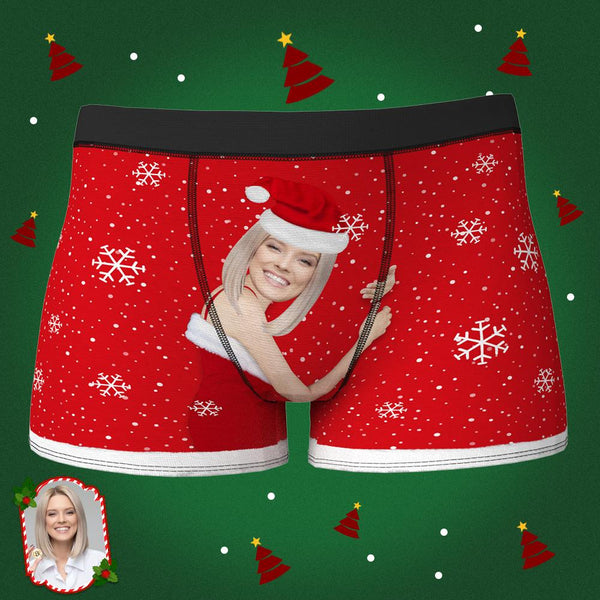 Christmas Gifts Men's Christmas Face on Body Boxer