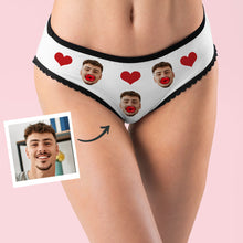 Custom Face Underwear AR View Personalised Red Lips and Heart Underwear Valentine's Day Gift - MyFaceBoxerUK